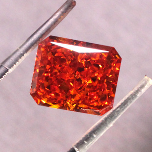 芬达石裸石长方形雷迪恩冰花切割橘色橙色糖果色彩宝宝石珠宝首饰