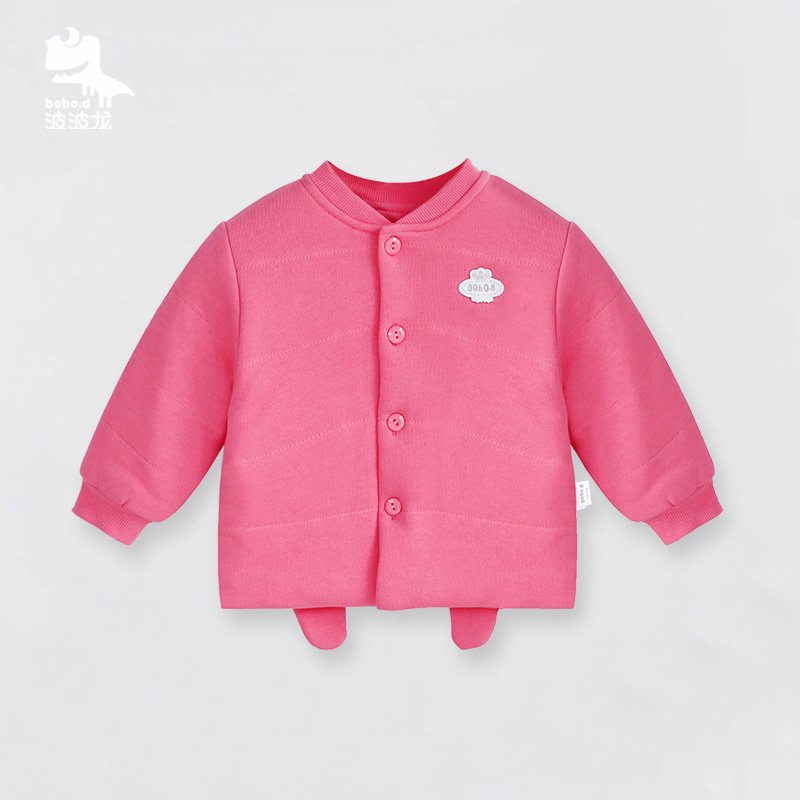 波波龙女童秋冬薄棉保暖外套