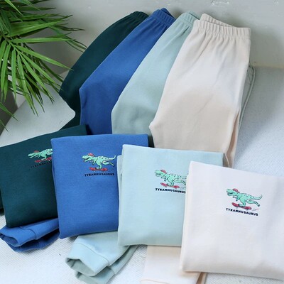 波波龙男女童舒绒保暖内衣套装