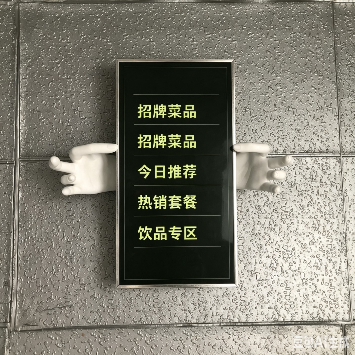 高颜值店招壁挂门头招牌手模定制图片