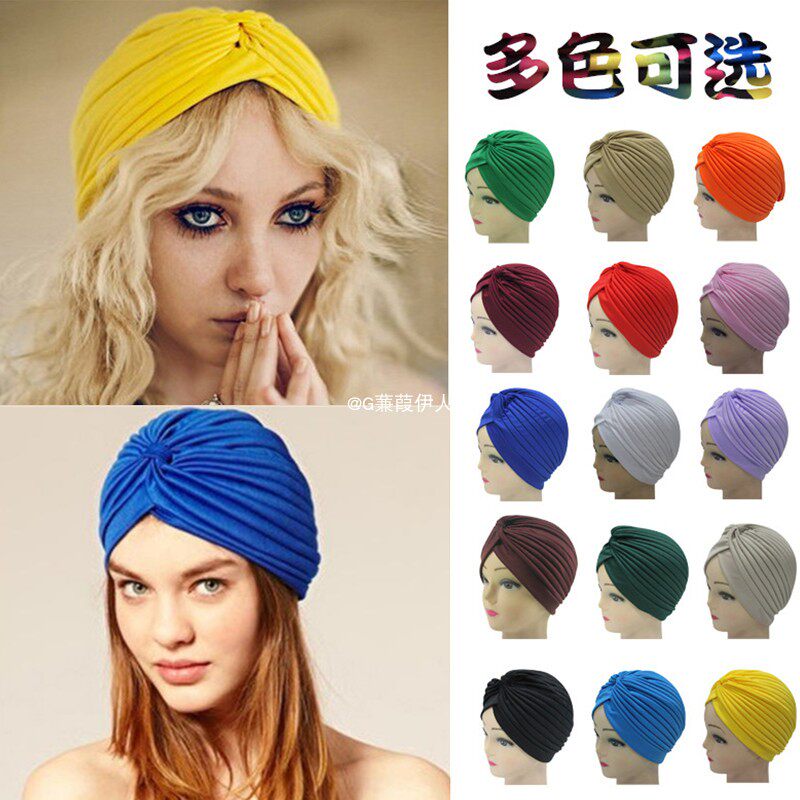 中东方便简单套头头巾帽印度包头帽非洲帽子通用scarf turban hat