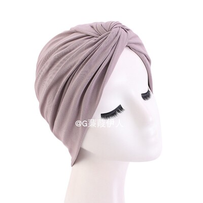 双层头巾帽民族交叉扭扭女月子