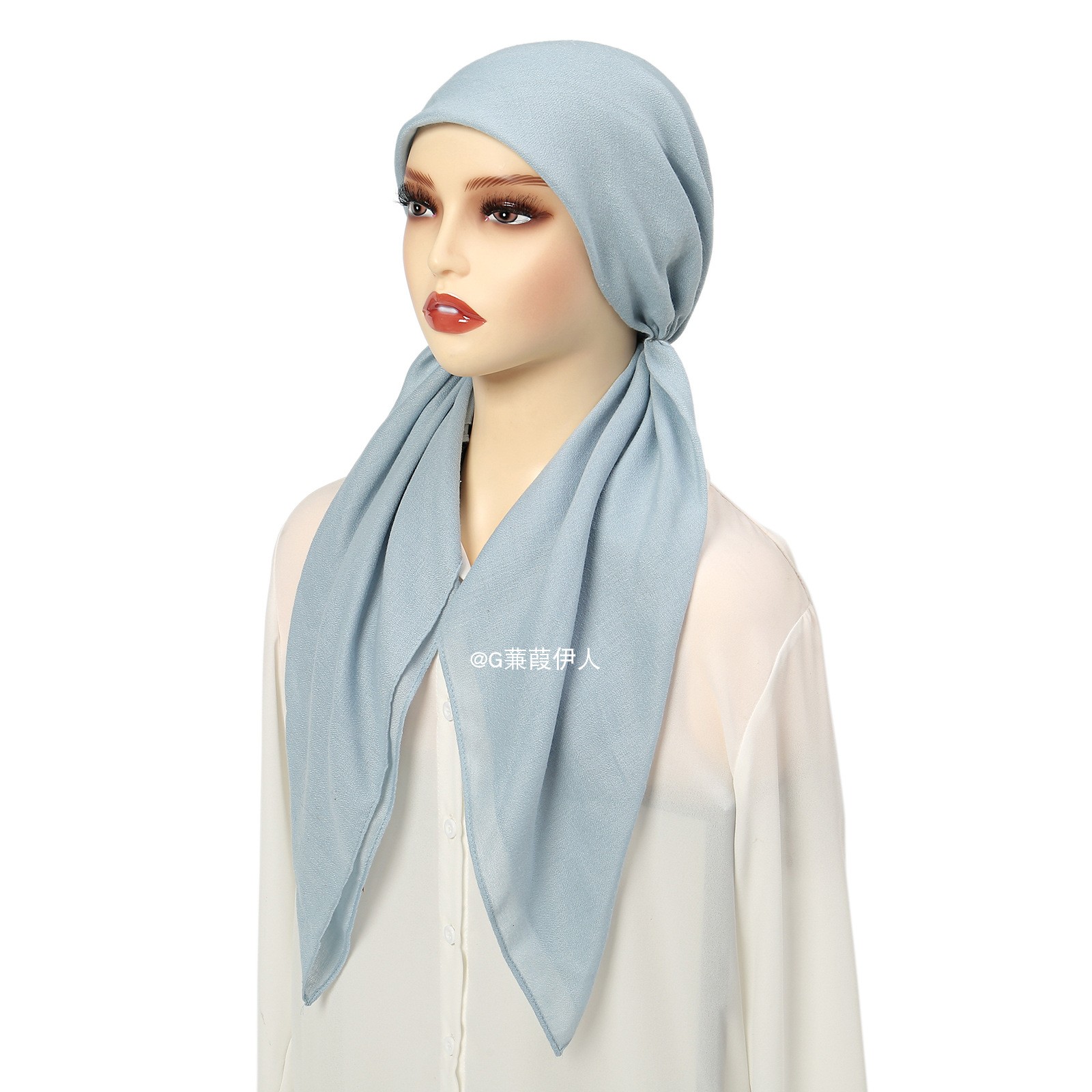 中东头巾帽两条尾巴简便套头帽子民族长尾包头帽turban wowen hat