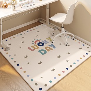卡通可爱转椅地垫儿童房间书房防滑耐脏地垫正方形电脑桌书桌地毯