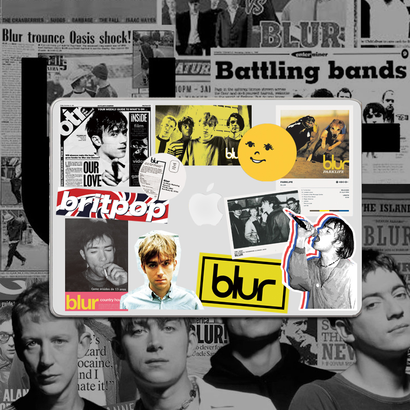 独家原创blur摇滚乐队模糊欧美笔记本电脑ipad手机壳装饰贴纸防水