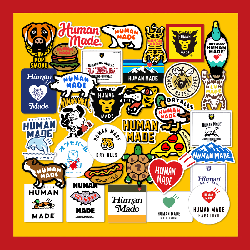 潮牌笔记本电脑贴纸humanmade