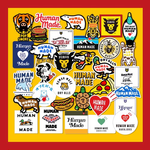 潮牌笔记本电脑贴纸humanmade