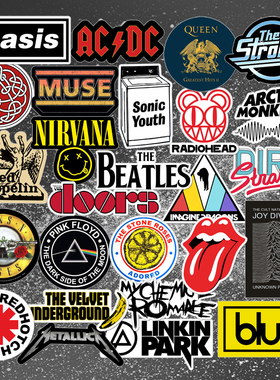 摇滚欧美重金属朋克绿洲acdcjoy division披头士吉他琴箱鼓贴纸画