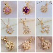 小众 个性 可旋转款 吊坠钛钢镀金吊坠项链锁骨链时尚