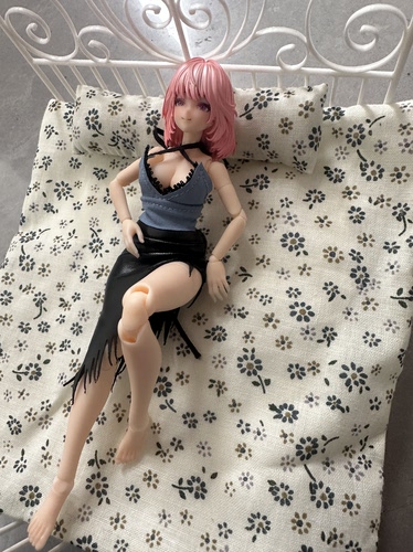 1/12机娘衣服寿屋azone蜗之壳艾琳手办6寸紧身蕾丝吊带皮裙套装