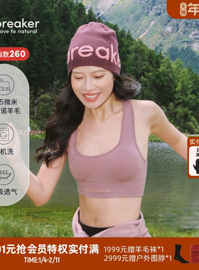 icebreaker 17.5微米美丽诺羊毛女260 Seamless 运动文胸背心bra