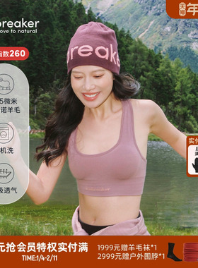 icebreaker 17.5微米美丽诺羊毛女260 Seamless 运动文胸背心bra