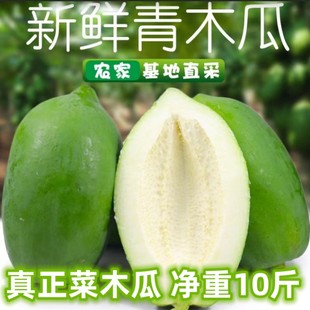 新鲜现摘广西青木瓜番木瓜产妇用下奶树上熟农家应季水果10斤包邮