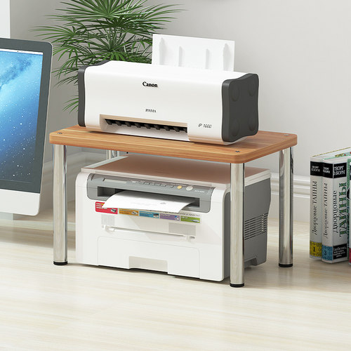 YURAN单层简易钢木不锈钢置物架