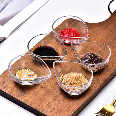 法兰晶水晶玻璃小碟子高颜值轻奢家用小菜碟子小号蘸料碟油碟醋碟