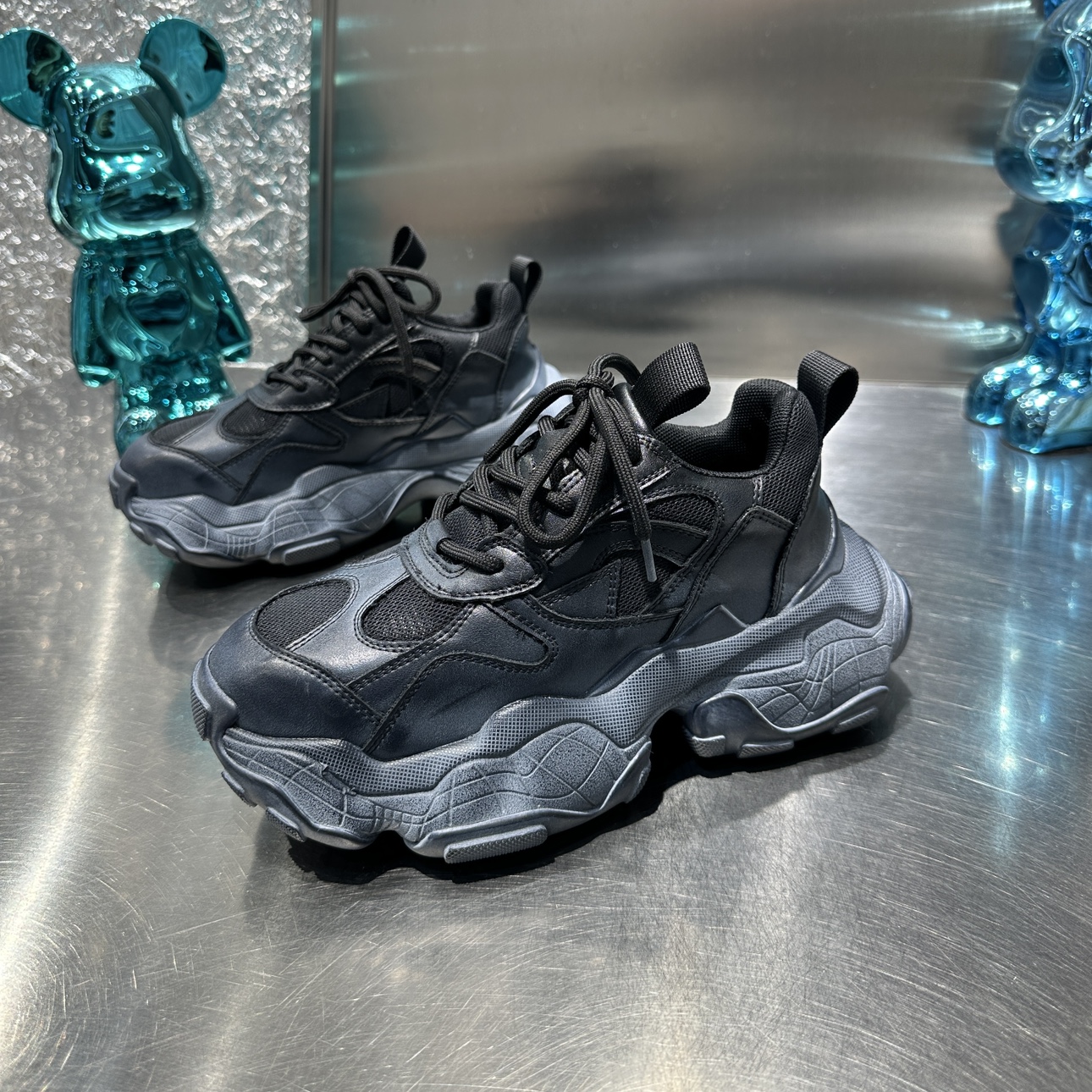 欧美男鞋时尚潮流老爹鞋夏季透气网面运动鞋舒适跑步鞋增高休闲鞋