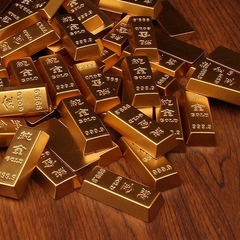 沙金金条摆件塑料仿真金砖创意礼