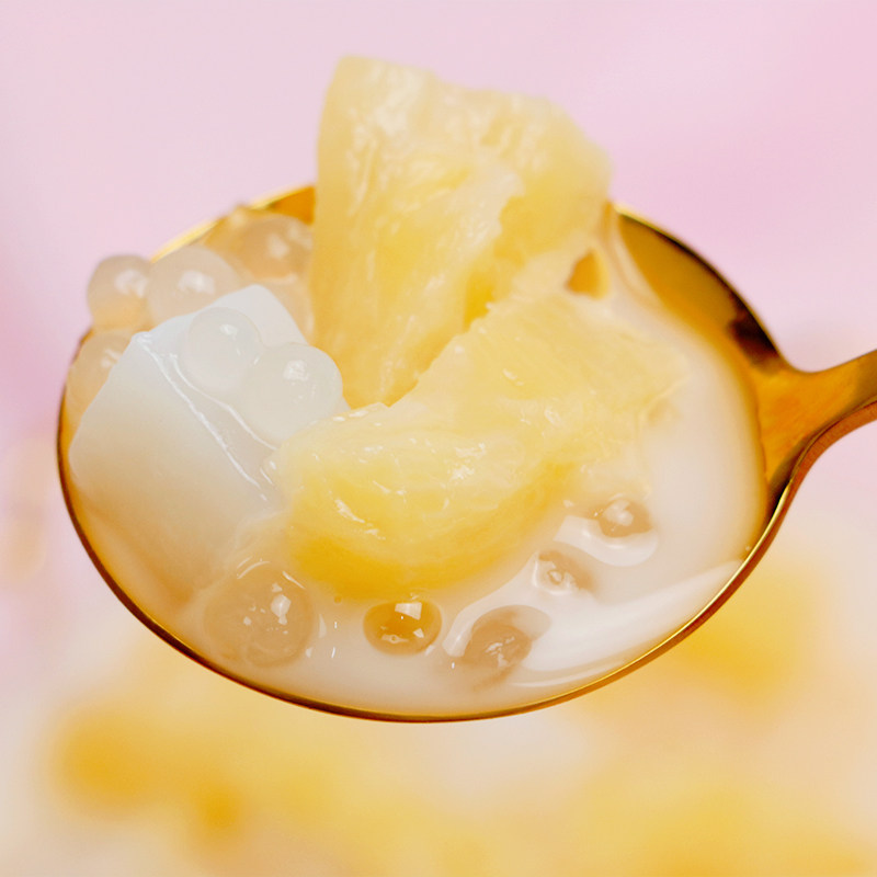 西米露酸奶菠萝6罐整箱包邮新鲜西米露菠萝椰果罐头混合水果罐头