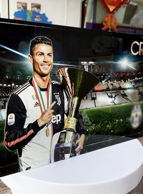 亚克力砖 定制透明水晶展示块 球星 C罗 尤文摆件生日砖 球迷用品