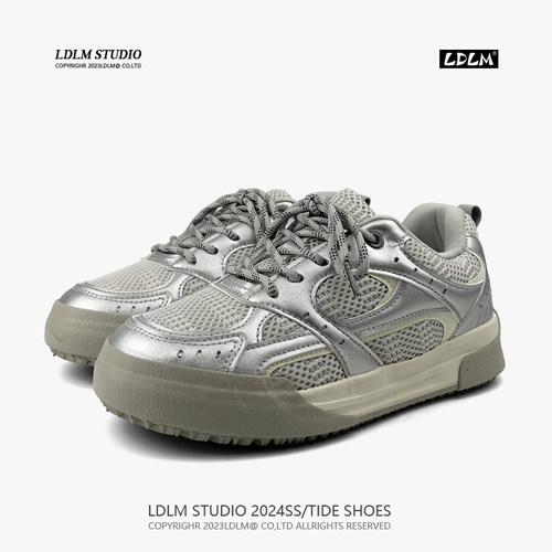 网面透气厚实运动休闲板鞋德训鞋