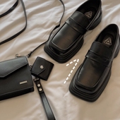 套脚懒人鞋 鞋 小众三层厚底休闲皮鞋 男网红小皮鞋 子男潮鞋 2023新款