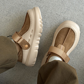 两点浪漫2025秋季 魔术贴束带加绒板鞋 新款 舒适百搭厚底运动休闲鞋