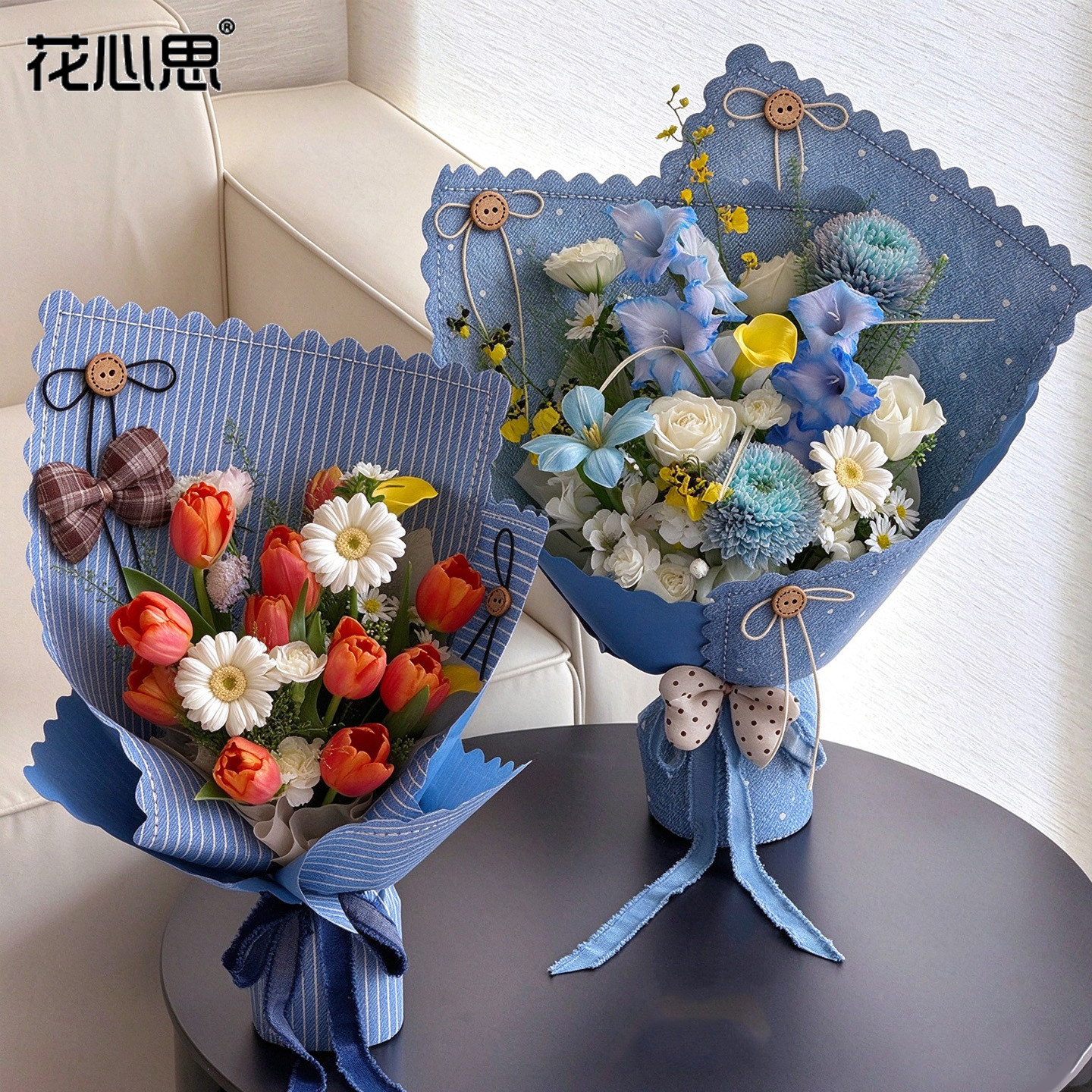 花心思牛仔长情系列包装纸硬挺纸