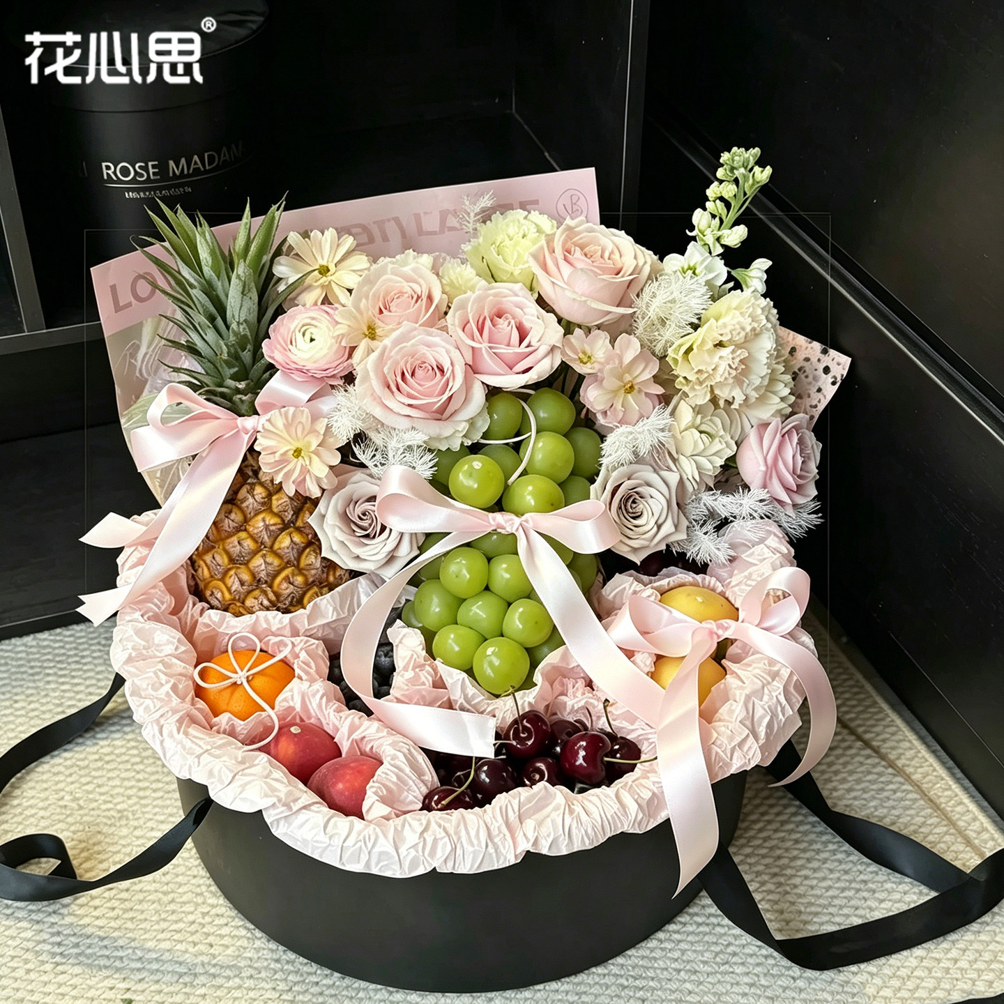 花心思水果礼盒内衬纸珠光雪梨纸