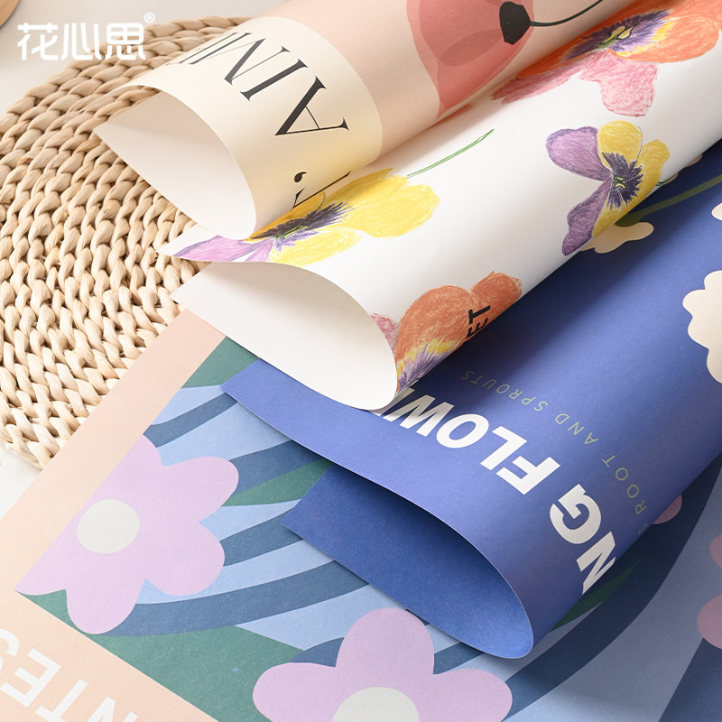 花心思欧式印花艺术纸防水牛皮纸