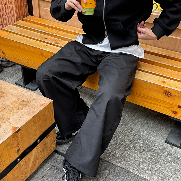美式复古弯刀裤男女同款中性风潮