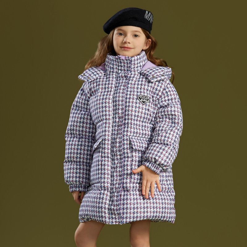 富罗迷儿童羽绒服女童冬装2026冬季新款保暖加厚青少年中长款外套