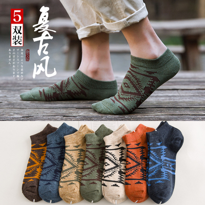经典复古透气民族风个性男袜春夏
