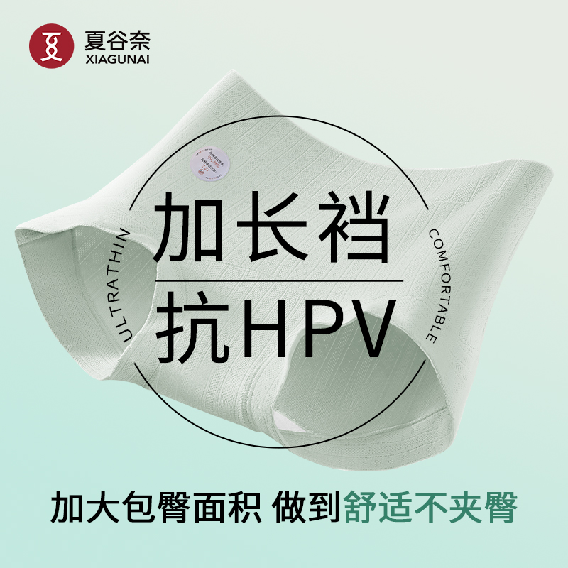 高腰平角内裤女纯棉舒适透气抗菌