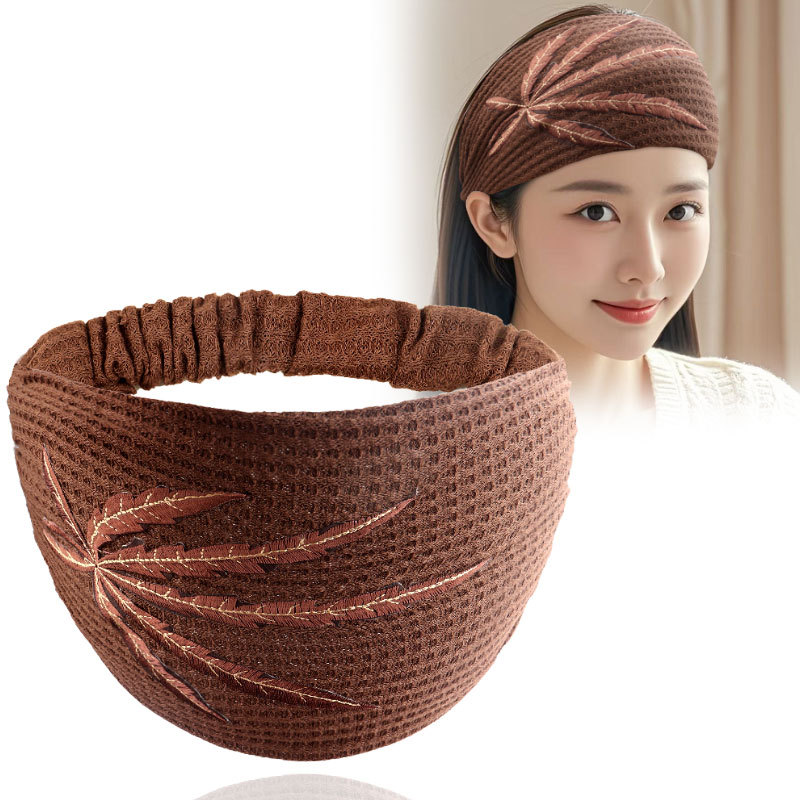 秋冬产妇冬天月子帽保暖头巾包头帽子头套女针织宽边护额遮白发带
