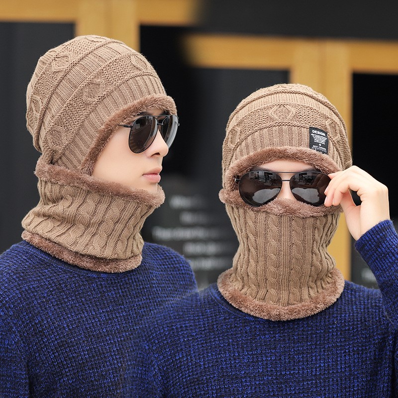秋冬东北防寒毛线帽男哈尔滨雪乡保暖装备针