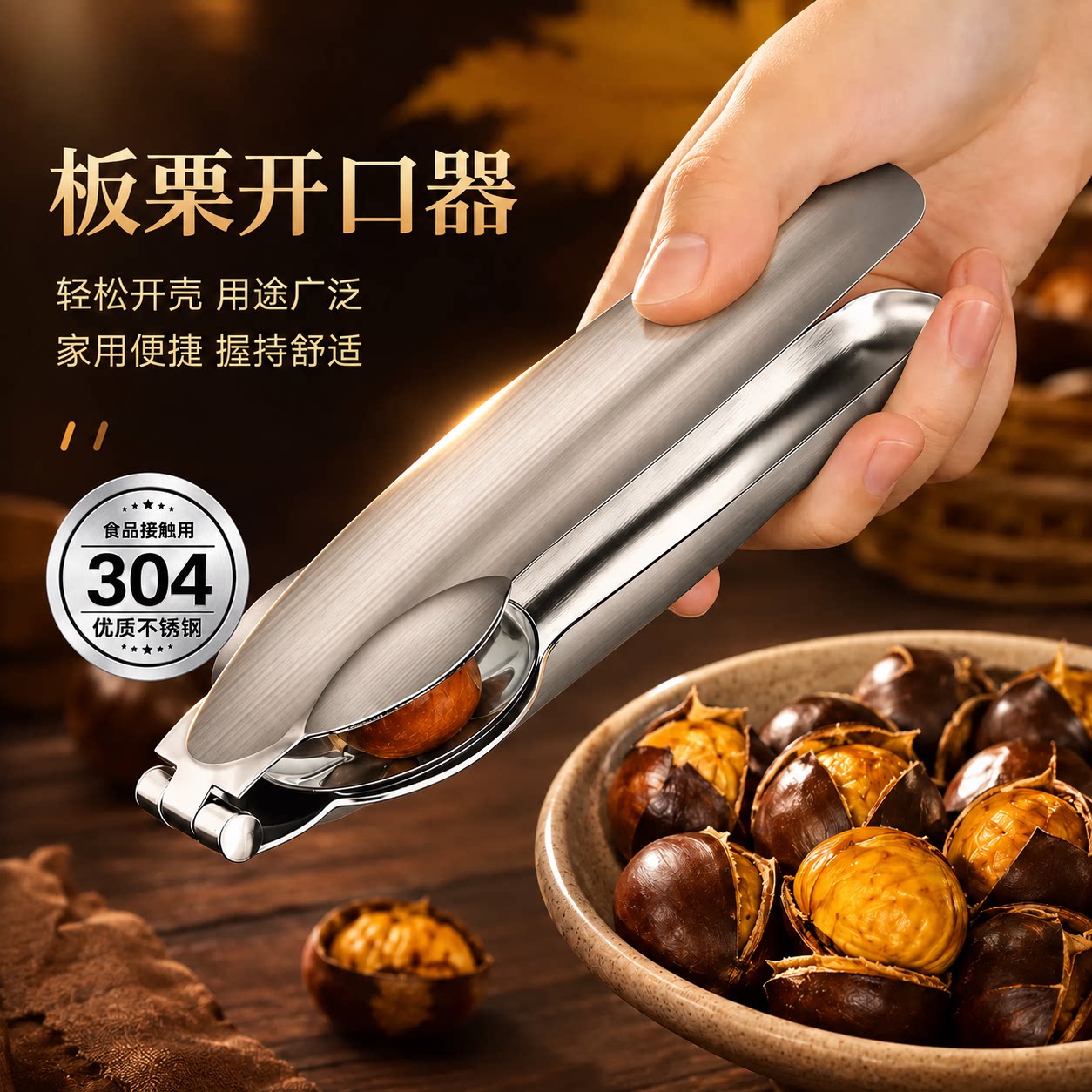 304不锈钢板栗开口器家用