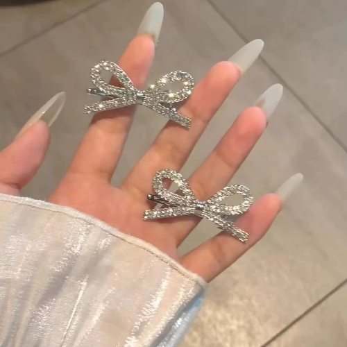 超闪水钻蝴蝶结刘海发夹