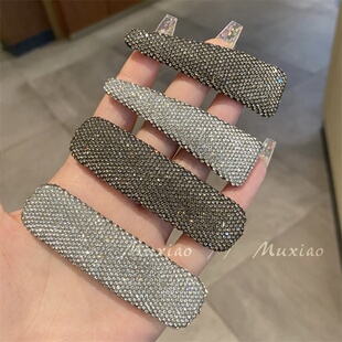 亮晶晶~海棉满钻侧边BB发夹气质前额碎发刘海夹闪水钻掰掰夹头饰