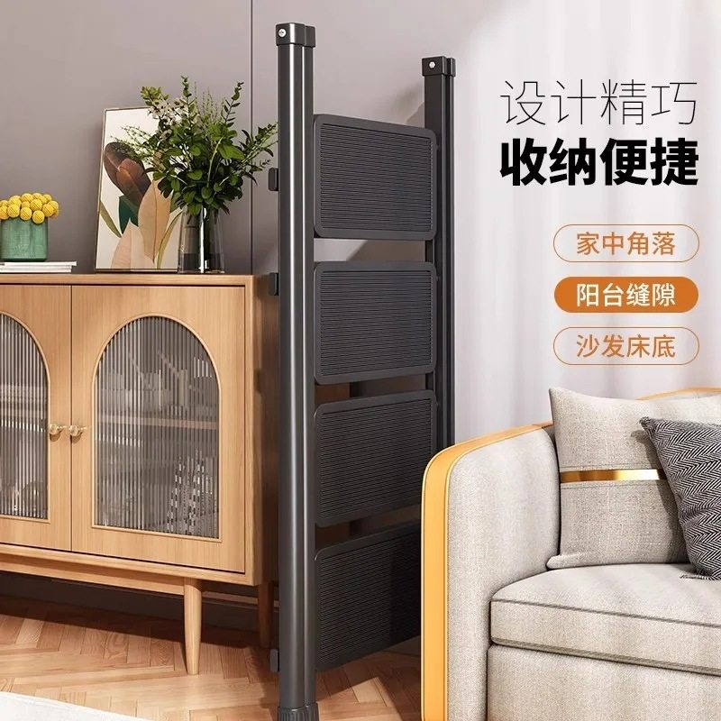 梯子家用折叠伸缩小型轻便三步梯凳多功能人字梯踏步爬梯收缩梯子