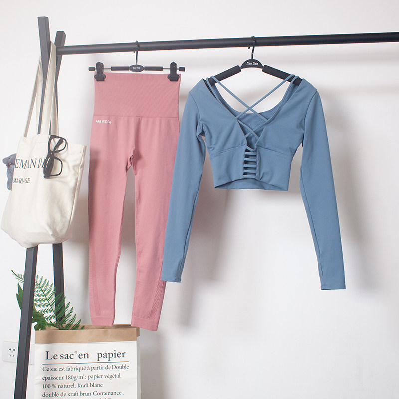 瑜伽服运动套装女春秋款2021新款
