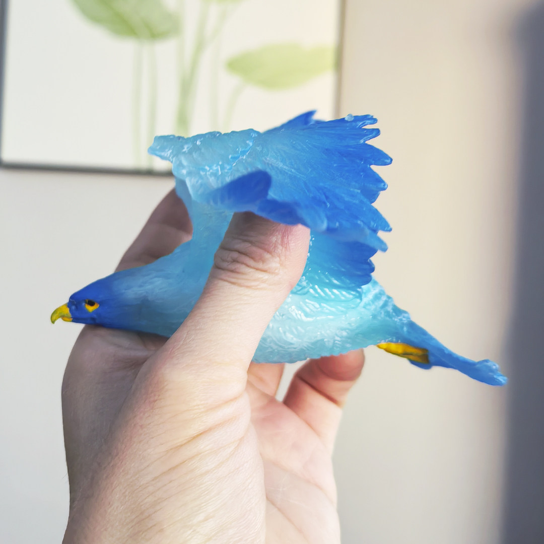 仿真软胶老鹰鹦鹉猫头鹰小鸟玩具儿童男女孩礼物可拉伸飞禽模型