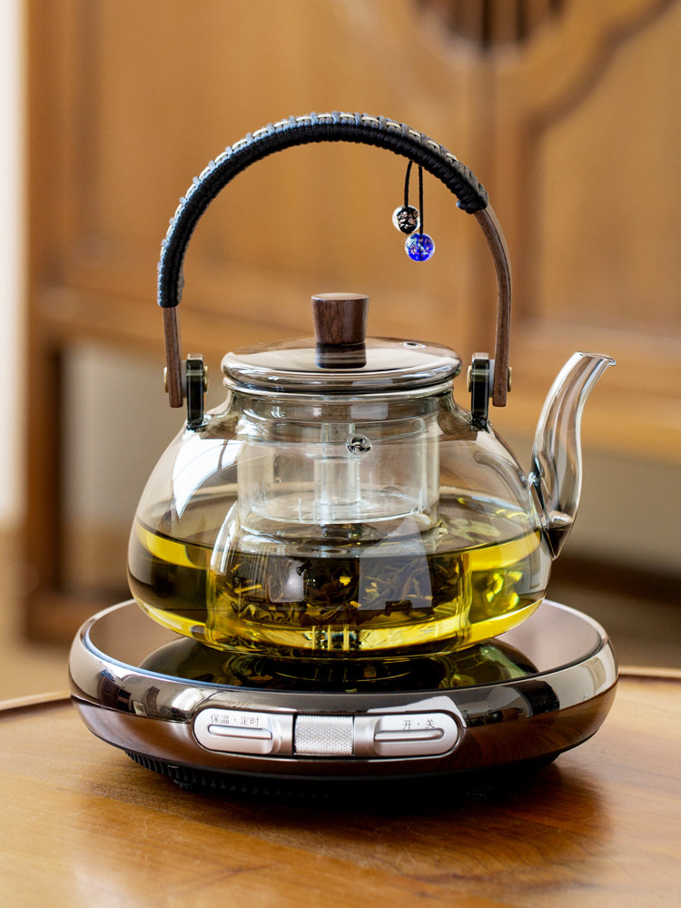 新型电热陶瓷炉茶壶玻璃耐高温白茶蒸笼家用升降梁水壶茶具