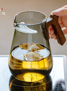 玻璃煮茶壶围炉家用过滤泡茶壶陈皮白茶小型烧水壶黑晶炉煮茶器具
