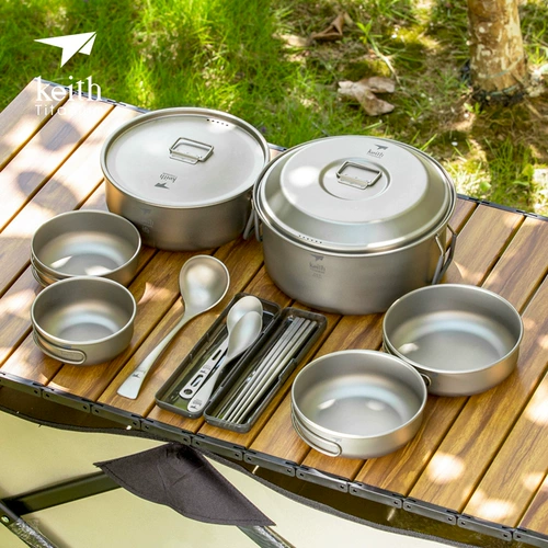 Keith Kais Pure Titanium Pot Portable Cooking Плохое приготовление приготовления.