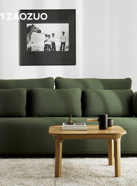 造作竖琴沙发法式新中式设计师实木榫卯进口羊毛防污客厅ZAOZUO