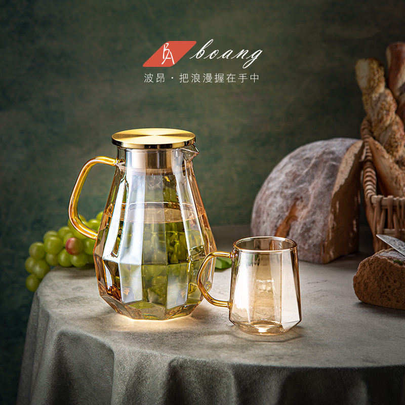 冷水壶玻璃耐高温凉水壶家用客厅凉开水杯凉茶壶装水容器水瓶扎壶