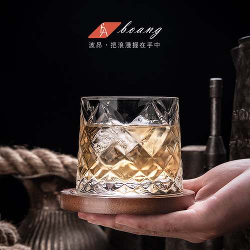 【旋转解压杯】水晶洋酒杯
