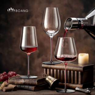 红酒杯醒酒器一体架轻奢高档葡萄高脚杯套装 水晶波尔多家用大肚杯