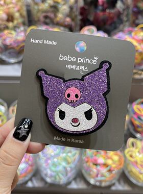 韩国bebeprince儿童彩色毛卡通亮闪玩偶边夹鸭嘴夹