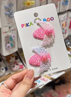 7.21韩国代购pikaboo儿童发饰可爱翅膀发夹边夹